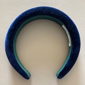 MARIA LA ROSA Italy Blue Velvet Crown Headband